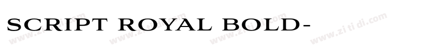 script royal bold字体转换